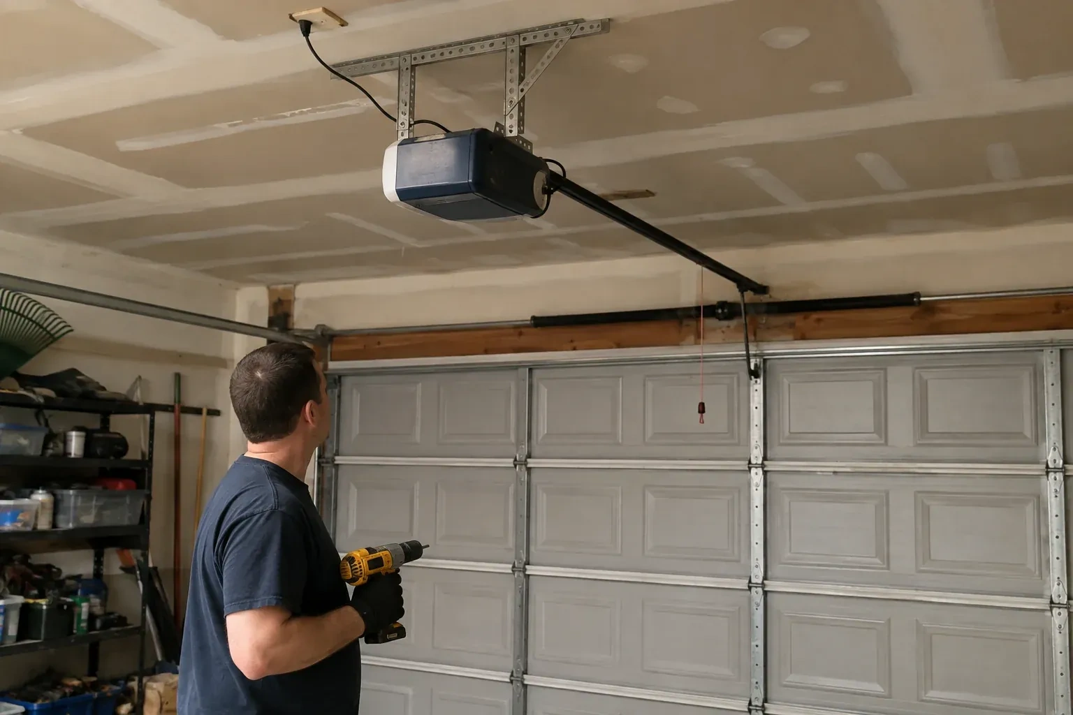 Illustrative garage doors scene — Chain-Drive Opener Repair, Orillia