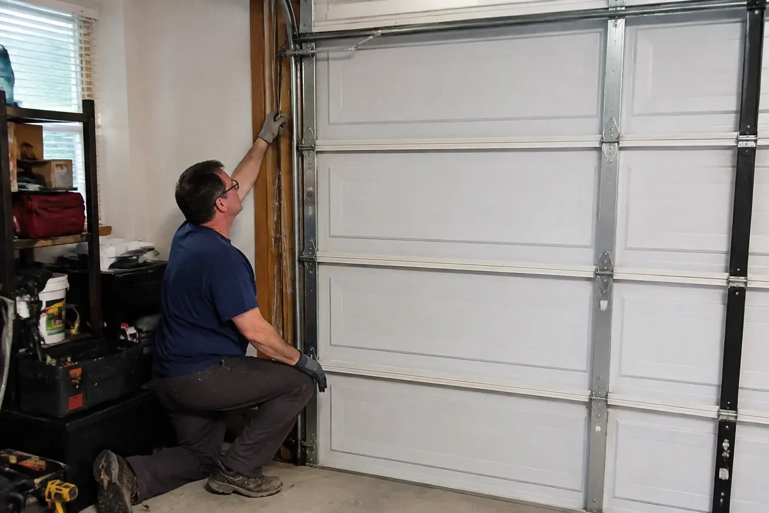 Illustrative garage doors scene; not an actual job — Garage Door Cable Replacement, Orillia