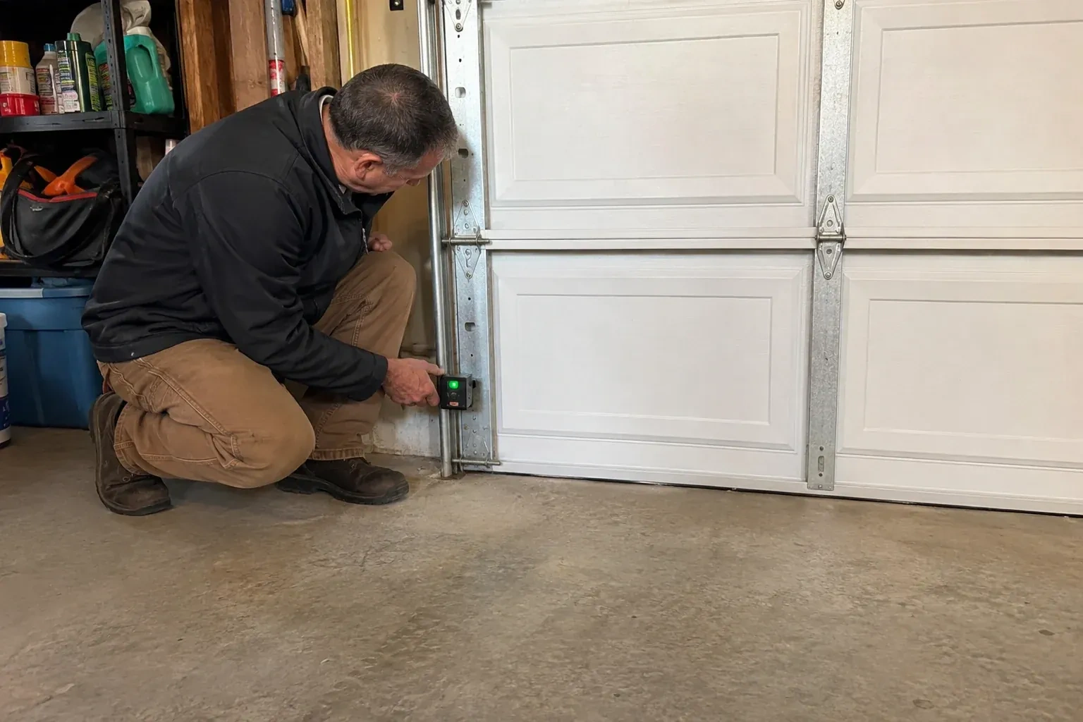 Illustrative garage doors scene — Photo-Eye Sensor Alignment or Replacement, Orillia